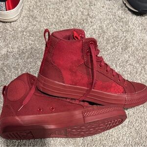 Red High-Top Sneakers